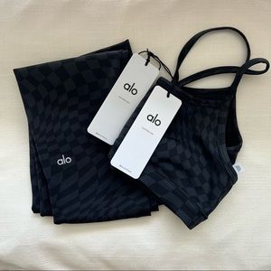 BLACK PSYCHEDELIC ALO YOGA SET